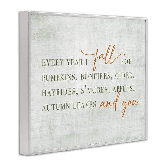 Stupell Industries Every Year Fall Phrase Framed Giclee Art